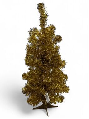 NWT ashland gold tinsel christmas tree mini